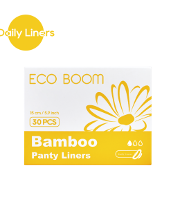 ECO BOOM Bamboo Panty Liners  (150mm, 30 Pieces)