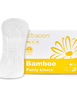 ECO BOOM 100% Bamboo Panty Liners - 30 Pcs | 15 cm, Biodegradable, Breathable, Chlorine & Fragrance Free Feminine Hygiene Liners