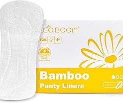 ECO BOOM Panty Liners for Women, Ultra Thin 100% Bamboo Viscose, 30 Count, 1 Pack