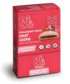 Abu Auf Dido's Fruit Cookie, Whole Wheat, No Palm Oil, Nuts Free, 16 Pieces (Strawberry Fruit Cookie)
