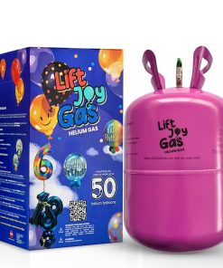 Lift Joy Disposable Helium Gas Canister - Fills up to 50 x 9 Inch Latex or 18 Foil Balloons - Portable Party Balloon Helium Cylinder
