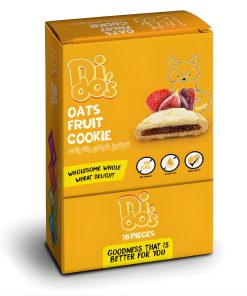 Abu Auf Dido's Fruit Cookie, Whole Wheat, No Palm Oil, Nuts Free, 16 Pieces (Oats Fruit Cookie)