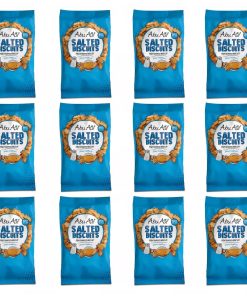 Abu Auf Fish Shaped Salted Biscuits - Baked Savoury Snack Biscuits, Lightly Salted Crunchy Treats for Kids and Family Snacking - 80g Each Pack, Box of 12
