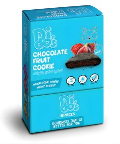 Abu Auf Dido's Fruit Cookie, Whole Wheat, No Palm Oil, Nuts Free, 16 Pieces (Chocolate Fruit Cookie)