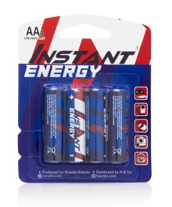Instant Energy AA Batteries, LR6/AM3/1.5V, Pack of 4
