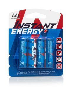 Instant Energy Plus AA Batteries, LR6/AM3/1.5V, Pack of 4