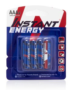 Instant Energy AAA Batteries, LR03/AM4/1.5V, Pack of 4