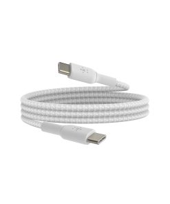Belkin Braided USB-C to USB-C Cable (USB Type-C Fast Charge Cable for Samsung, Pixel, iPad Pro and More) - 1m,White